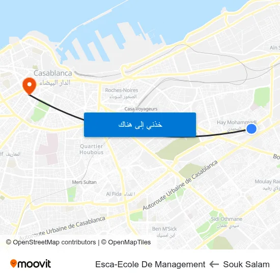Souk Salam to Esca-Ecole De Management map