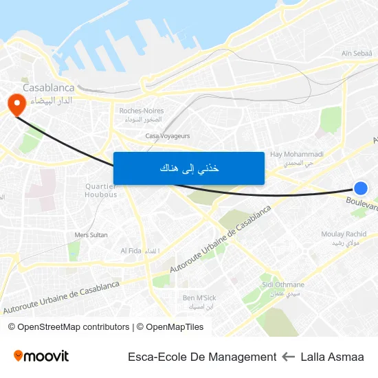 Lalla Asmaa to Esca-Ecole De Management map