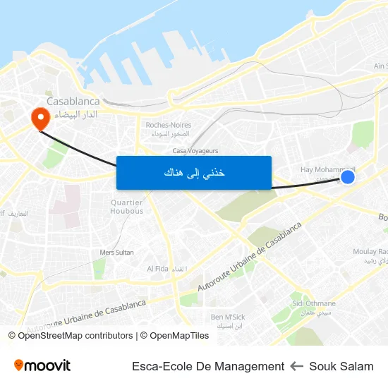 Souk Salam to Esca-Ecole De Management map