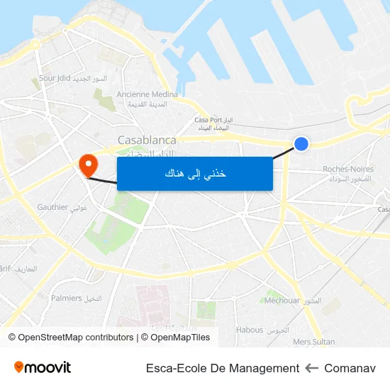 Comanav to Esca-Ecole De Management map