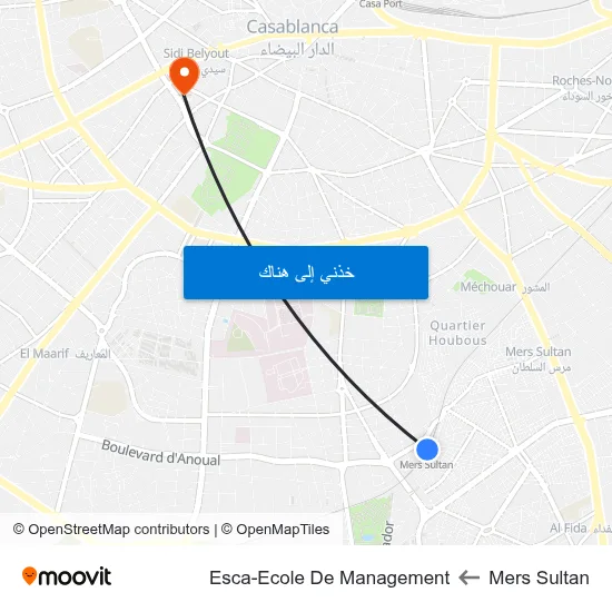 Mers Sultan to Esca-Ecole De Management map