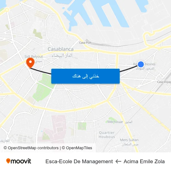 Acima Emile Zola to Esca-Ecole De Management map