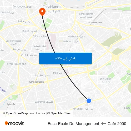 Café 2000 to Esca-Ecole De Management map