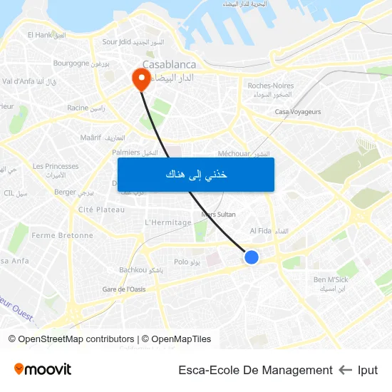 Iput to Esca-Ecole De Management map