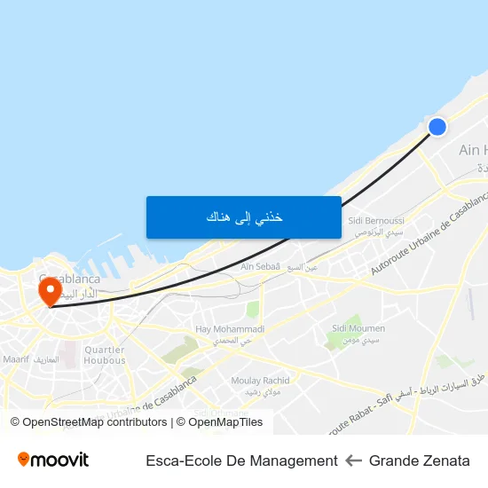 Grande Zenata to Esca-Ecole De Management map