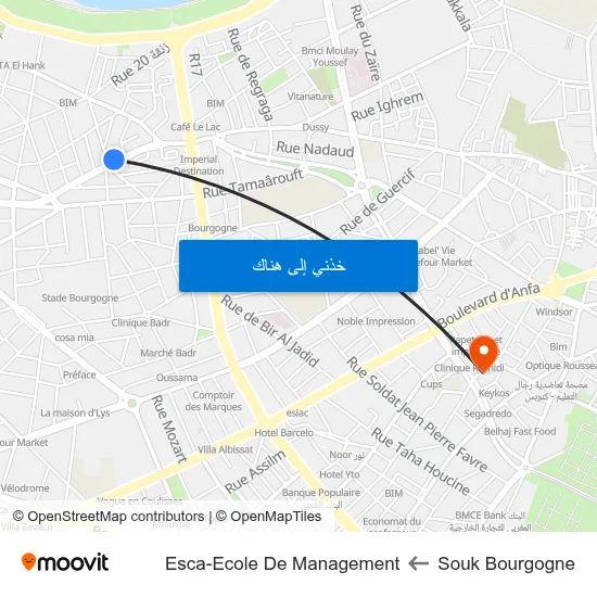 Souk Bourgogne to Esca-Ecole De Management map