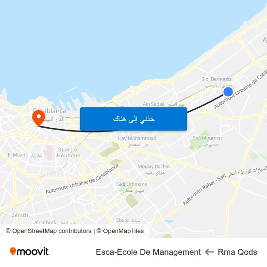 Rma Qods to Esca-Ecole De Management map