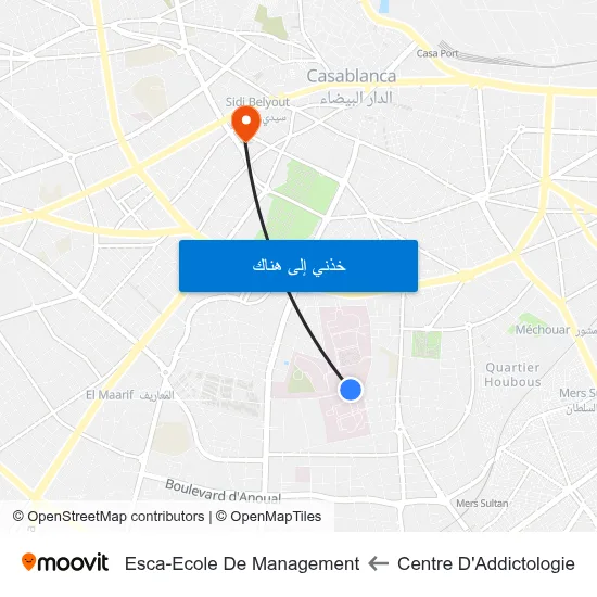 Centre D'Addictologie to Esca-Ecole De Management map