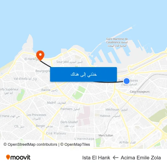 Acima Emile Zola to Ista El Hank map