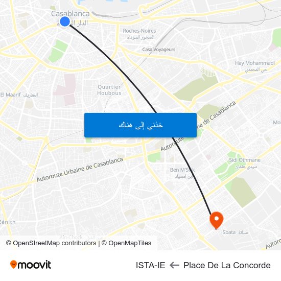 Place De La Concorde to ISTA-IE map