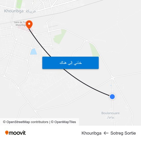 Sotreg Sortie to Khouribga map