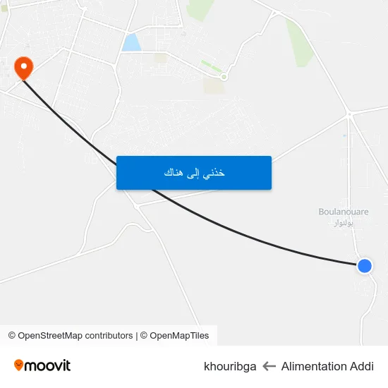 Alimentation Addi to khouribga map