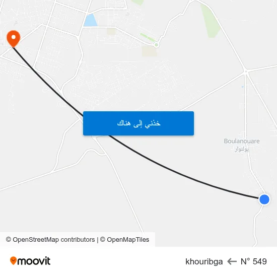 N° 549 to khouribga map