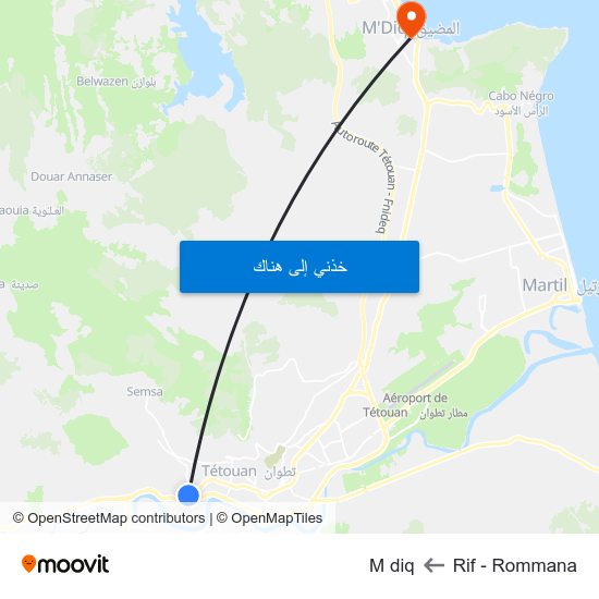 Rif - Rommana to M diq map
