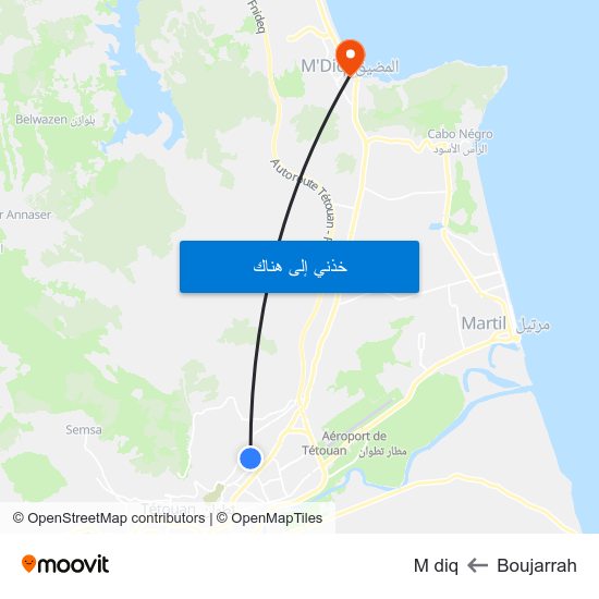 Boujarrah to M diq map