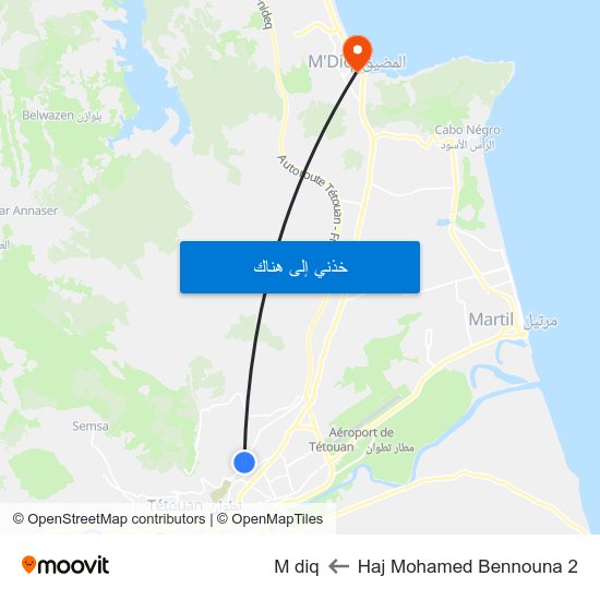 Haj Mohamed Bennouna 2 to M diq map