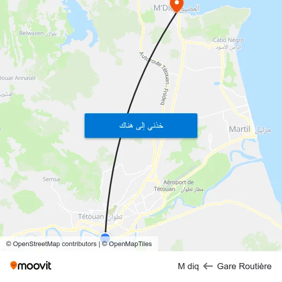 Gare Routière to M diq map