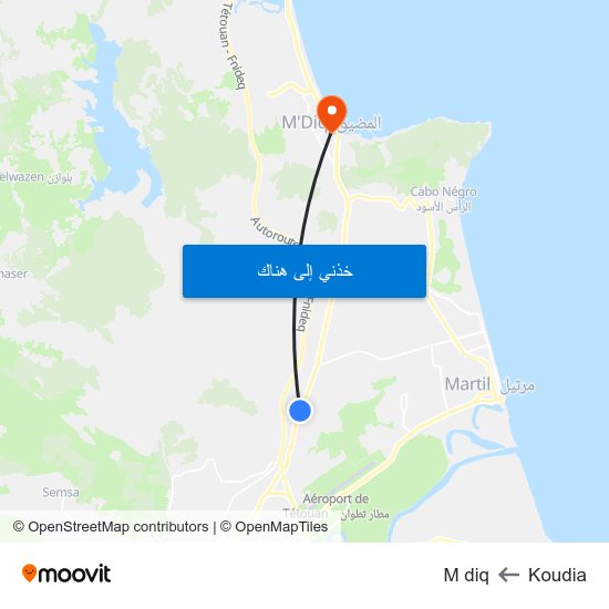 Koudia to M diq map