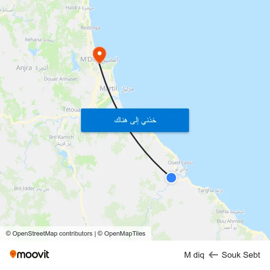 Souk Sebt to M diq map