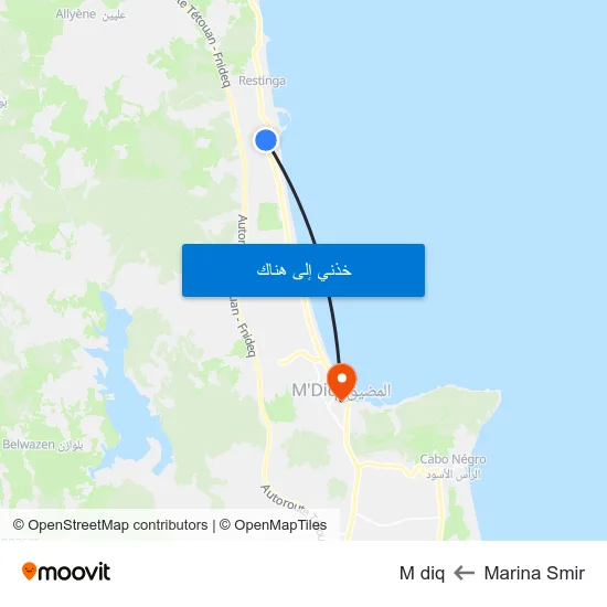 Marina Smir to M diq map