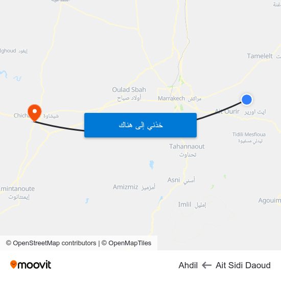 Ait Sidi Daoud to Ahdil map