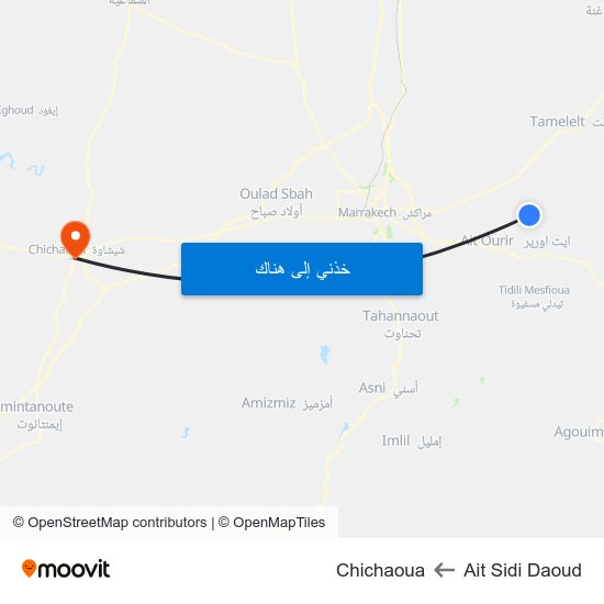 Ait Sidi Daoud to Chichaoua map