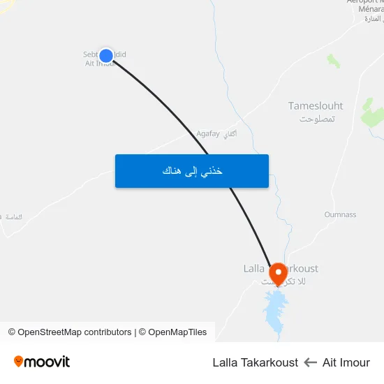 Ait Imour to Lalla Takarkoust map
