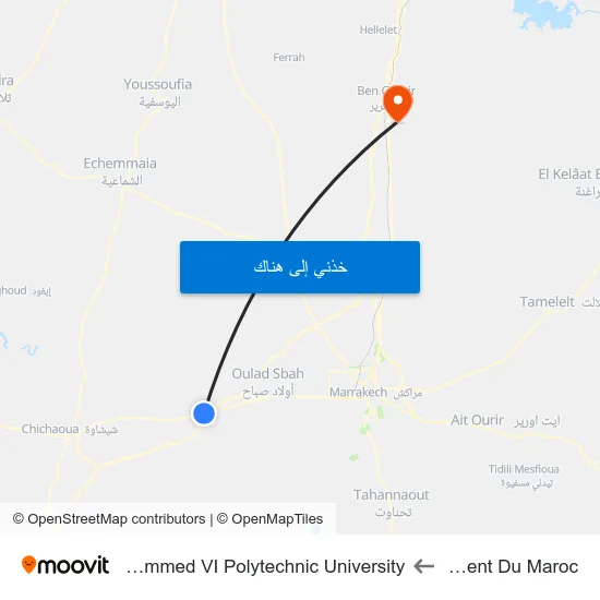 Ciment Du Maroc to Mohammed VI Polytechnic University map