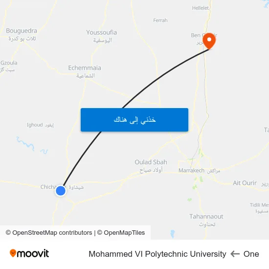 One to Mohammed VI Polytechnic University map