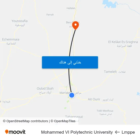 Lmppe to Mohammed VI Polytechnic University map