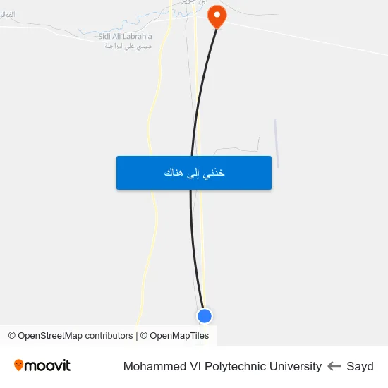 Sayd to Mohammed VI Polytechnic University map
