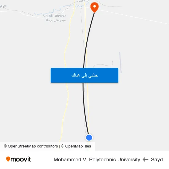 Sayd to Mohammed VI Polytechnic University map