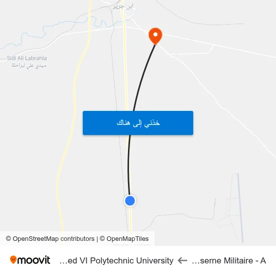 La Caserne Militaire - A to Mohammed VI Polytechnic University map