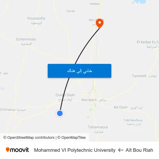 Aït Bou Riah to Mohammed VI Polytechnic University map