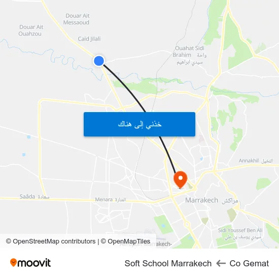 Co Gemat to Soft School Marrakech map