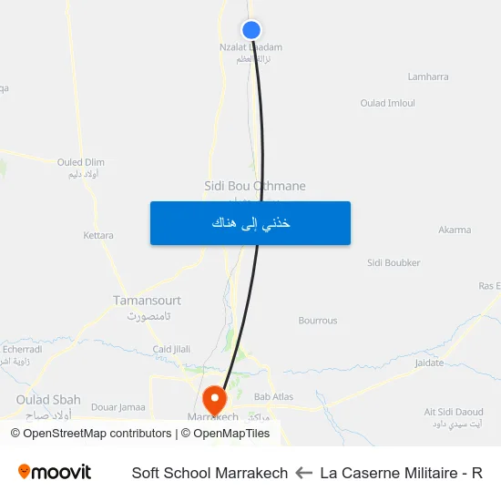 La Caserne Militaire - R to Soft School Marrakech map