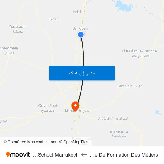 Centre De Formation Des Métiers to Soft School Marrakech map