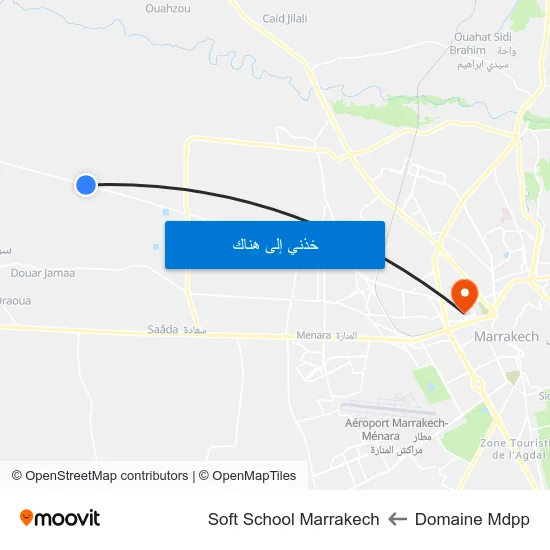 Domaine Mdpp to Soft School Marrakech map