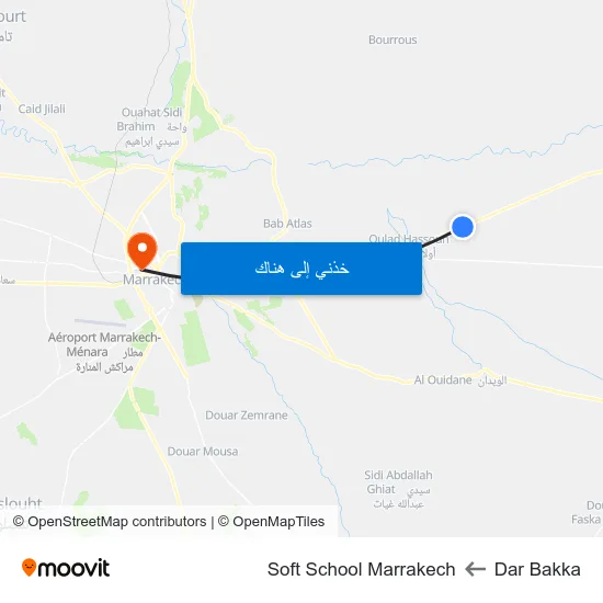Dar Bakka to Soft School Marrakech map