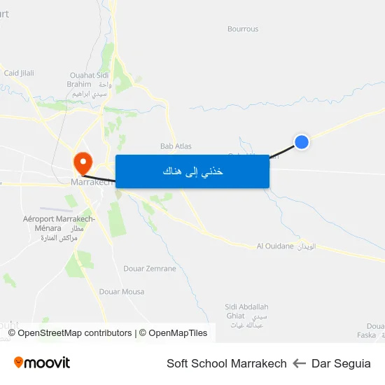 Dar Seguia to Soft School Marrakech map