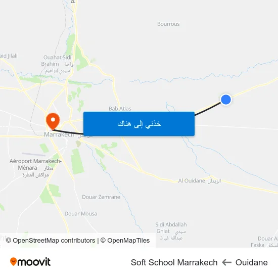 Ouidane to Soft School Marrakech map