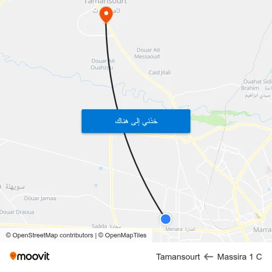 Massira 1 C to Tamansourt map