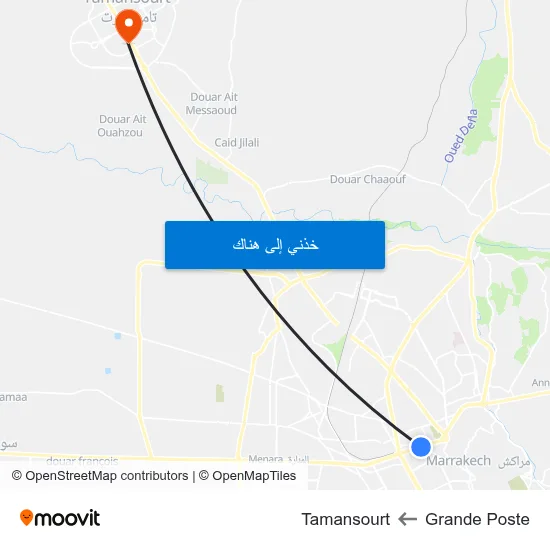 Grande Poste to Tamansourt map
