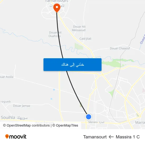 Massira 1 C to Tamansourt map