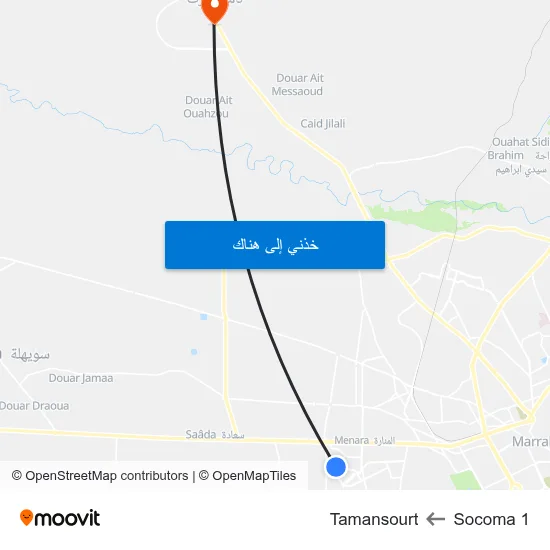 Socoma 1 to Tamansourt map