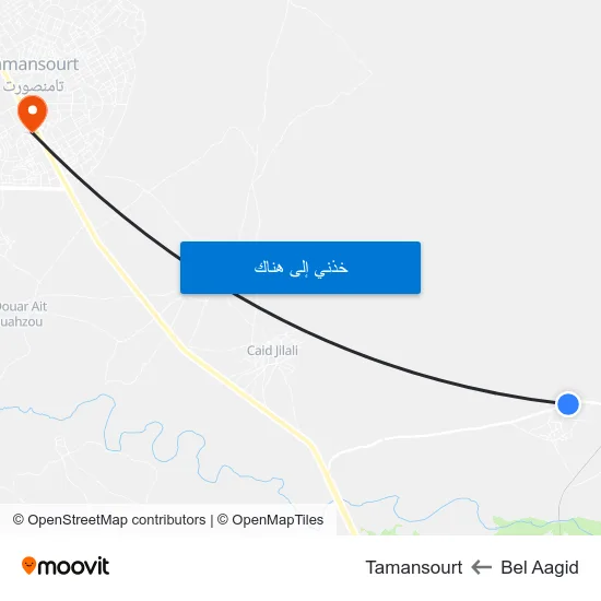 Bel Aagid to Tamansourt map
