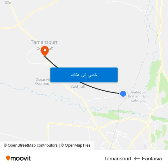 Fantasia to Tamansourt map