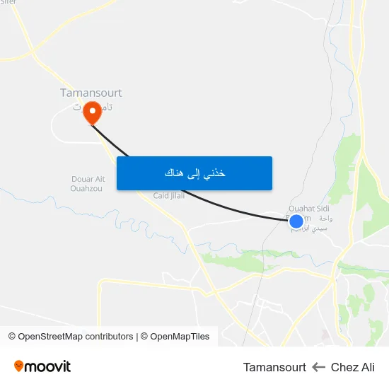 Chez Ali to Tamansourt map