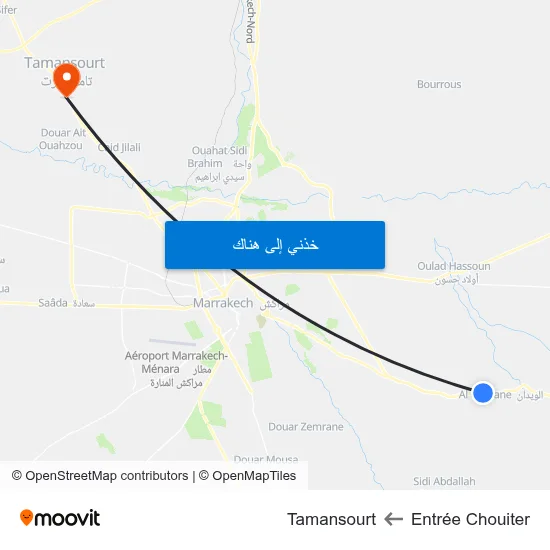 Entrée Chouiter to Tamansourt map