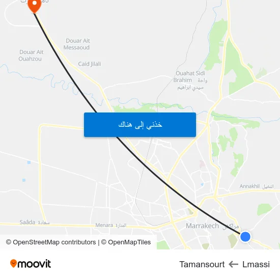 Lmassi to Tamansourt map